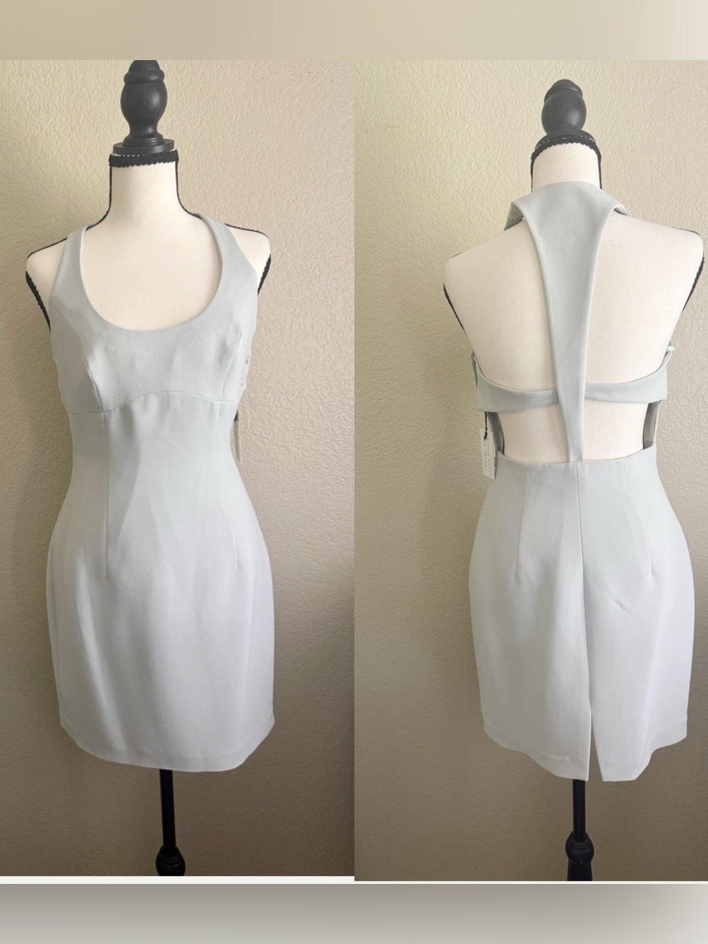 Andrea Polizzi X Rex Lester Light Green Racerback  Mini Dress  Size 4